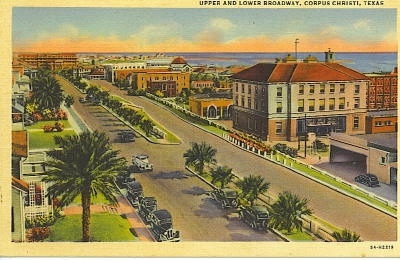 Upper And Lower Broadway, Corpus Christi, Texas
