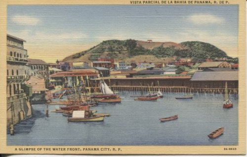 A Glimpse Of The Water Front, Panama City, R.P. Vista Parcial De La Bahia De Panama