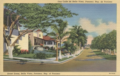 Street Scene, Bella Vista, Panama Una Calle De Bella Vista, Panama