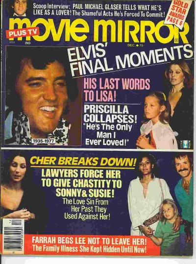 Movie (plus Tv) Mirror: Elvis' Final Moments December 1977