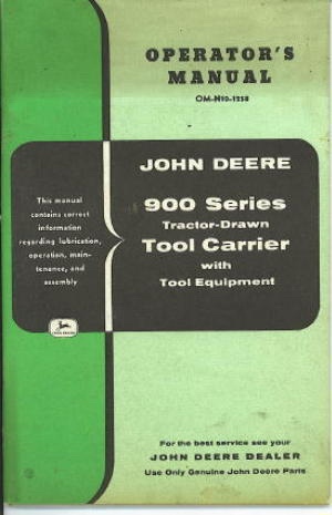 John Deere 900 Series Tractor-drawn Tool Carrier With Tool Equipment