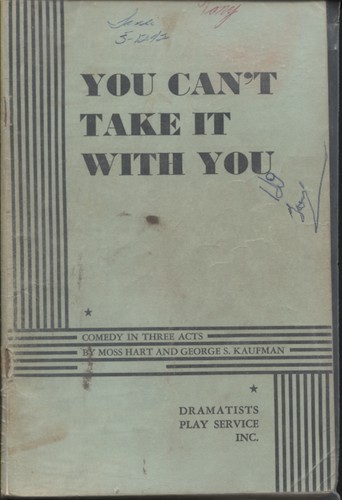 Image for You Can't Take It With You You Can't Take It With You