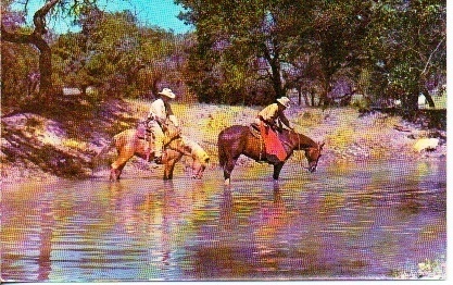 Texas Rangers On Quarter Horses: A Pause For Refreshments Southwest Texas Hill Country
