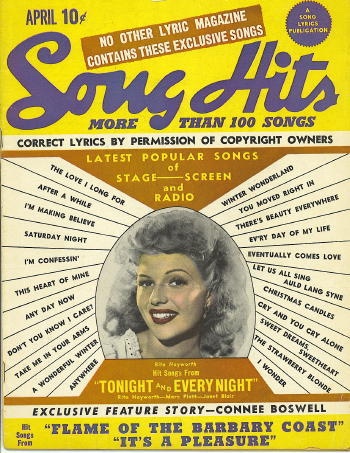 Song Hits: April 1945: Rita Hayworth