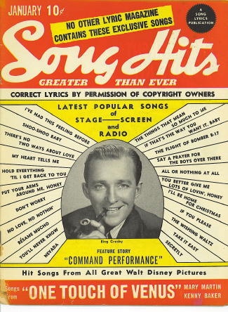 Song Hits: January 1944: Bing Crosby
