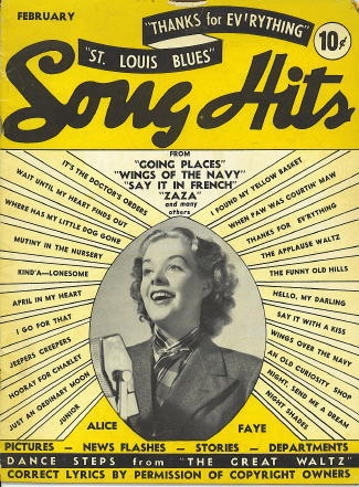 Song Hits: February 1939, Alice Faye, Dance Steps From The Great Waltz