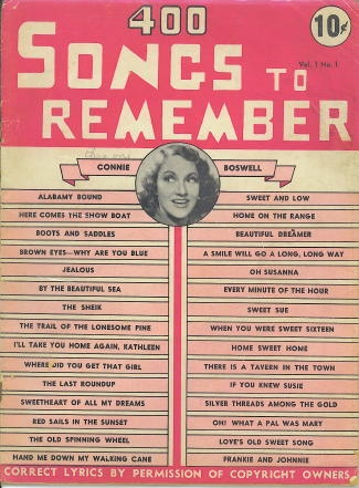 400 Songs To Remember, February 1939