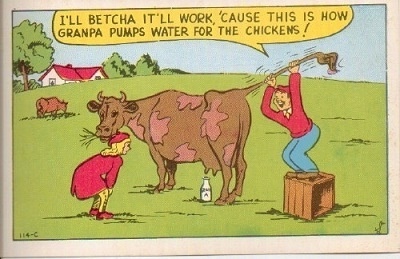 I'll Betcha It'll Work, 'cause This Is How Granpa Pumps Water For The Chickens