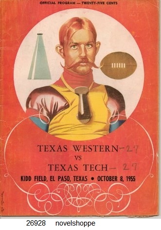 Texas Western Vs Texas Tech Kidd Field, El Paso, Texas, October 8, 1955 Official Program