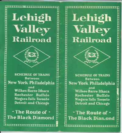 Lehigh Valley Railroad Schedule Of Trains, The Route Of The Black Diamond