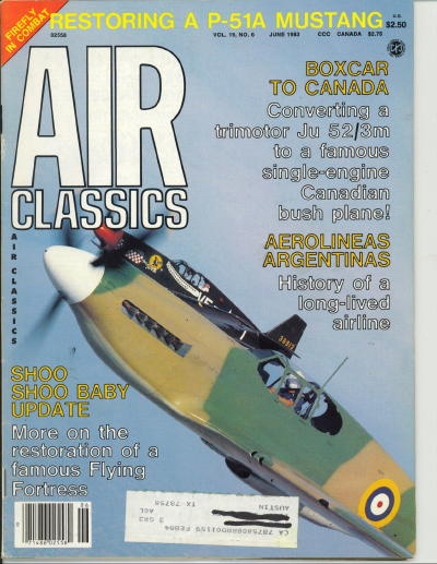 Air Classics Volume 19, No. 6, June 1983, Restoring A P-51a Mustang
