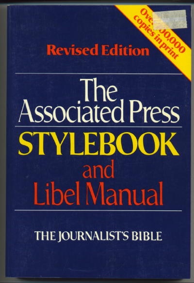 The Associated Press Stylebook And Libel Manual With Appendices on Photo Captions, Filing the Wire