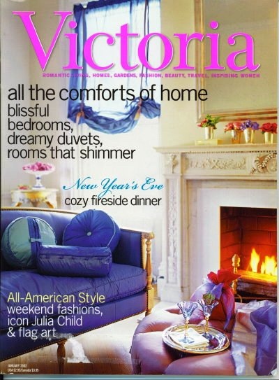 Victoria Magazine January 2002: New Year's Eve Cozy Fireside Dinner