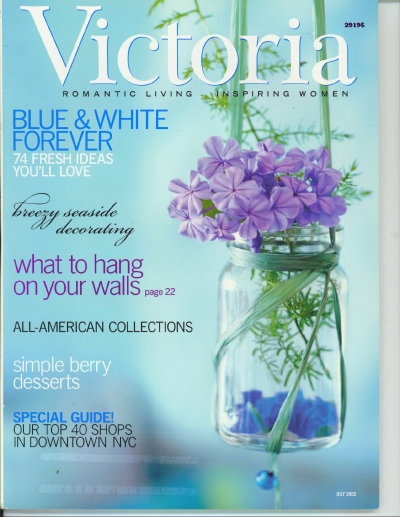 Victoria Magazine July 2002: Blue And White Forever
