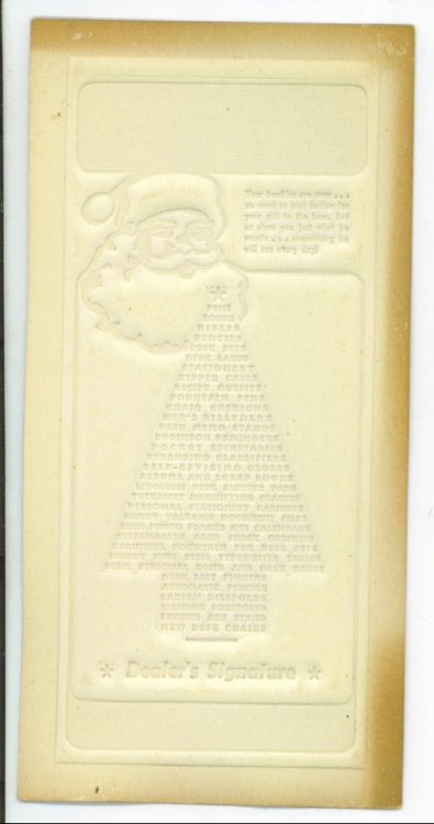 Stereotype Printing Flong Santa and Christmas Tree