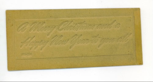 Stereotype Printing Flong Merry Christmas and Happy New Year