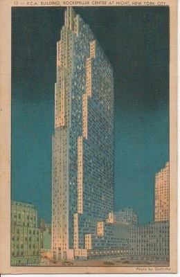 RCA Building At Night, Rockefeller Center, New York City