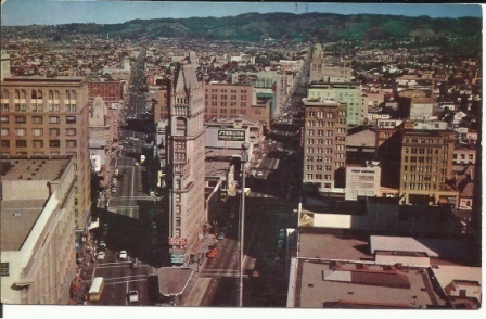 Downtown Oakland, California, Looking North On Broadway And Telegraph