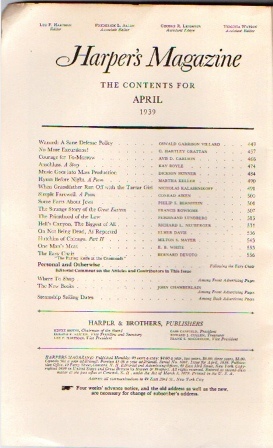 Harper's Magazine, April 1939, Volume 178