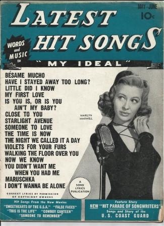 Latest Hit Songs, May - June 1944 Words and Music, Volume 1, Number 9