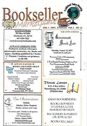 Bookseller Marketplace, July 1 2001 B Edition Vol.1, No. 12