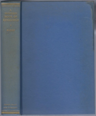 A Modern Book Of Esthetics An Anthology