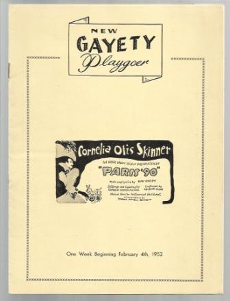 Cornelia Otis Skinner In Her New Solo Production Paris 