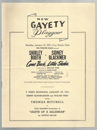 Come Back, Little Sheba Starring Shirley Booth and Sidney Blackmer