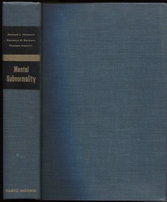 Mental Subnormality Biological, Psychological, and Cultural Factors