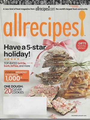 Allrecipes Magazine, December / January 2015 Have a 5-Star Holiday!