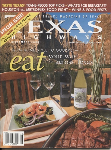 Texas Highways Magazine, September 2005 Travel Magazine of Texas