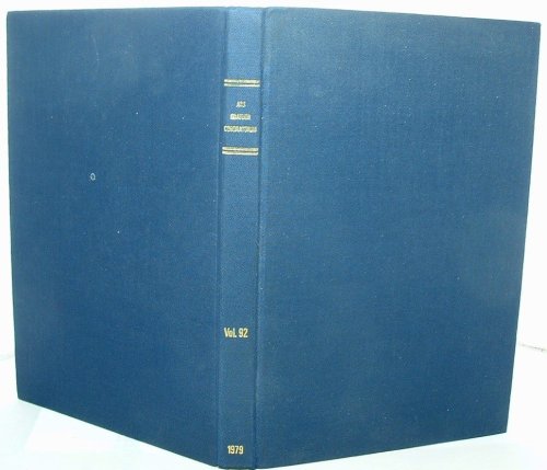 Ars Quatuor Coronatorum Transactions of Quatuor Coronati Lodge No 2076 (Volume 92 For The Year 1979)