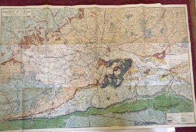 Reynolds Map of the Environs of London Geologically Coloured
