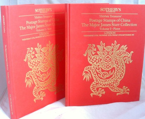 Hidden Treasures Postage Stamps of China the Major James Starr Collection 2 Volumes