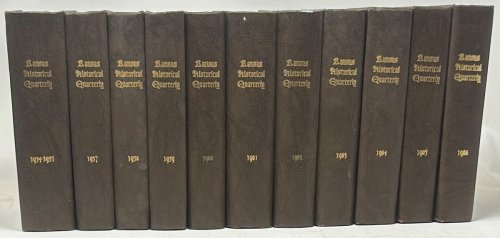 The Kansas Historical Quarterly Vol. XXI, No 1. through XXXII, No. 4 bound in 11 volumes. (Kansas Historical Collections)