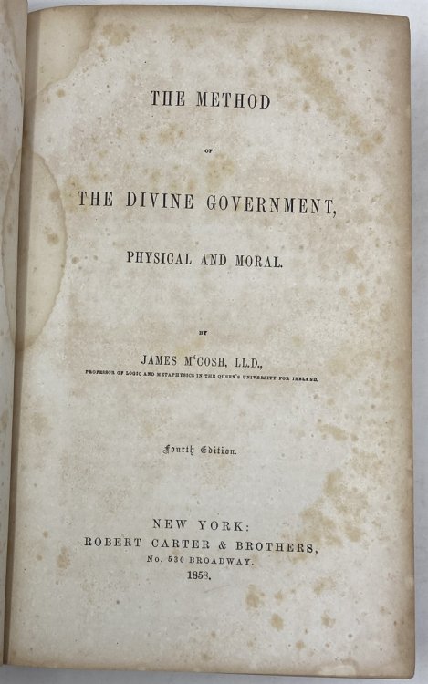 Method of Divine Government, Physical and Moral