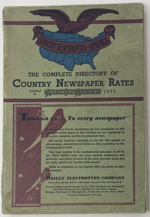The Complete Directory of Country Newspaper Rates 1935