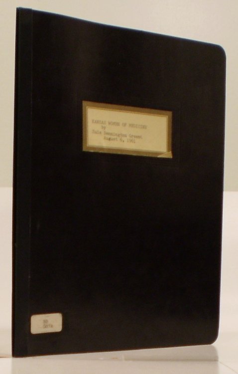 Kansas Women of Medicine Paper Read by Zula Bennington Greene on August 6, 1961 At the Medical Assistants' Seminar in Lawrence (Kansas)