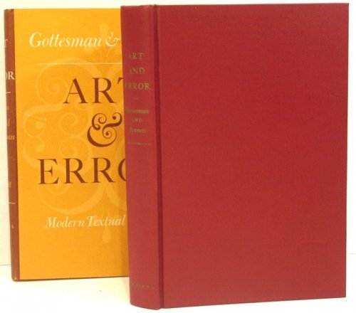 Art and Error: Modern Textual Editing