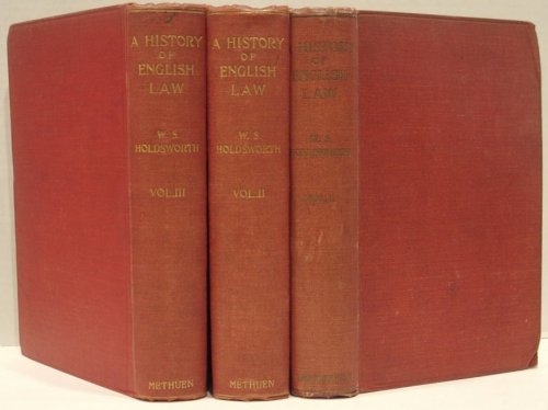 A History of English Law Volumes 1 - 3