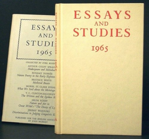 Essays and Studies 1965. Being Volume Eighteen of the New Series of Essays and Studies Collected for the English Association