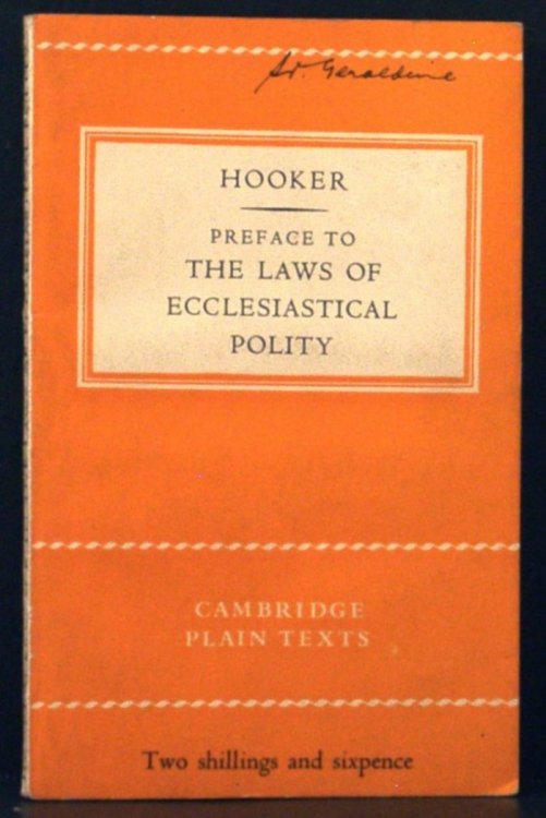 Preface to the Laws of Ecclesiastical Polity