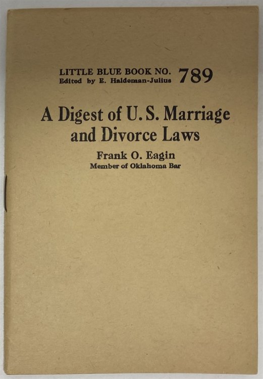 A Digest of U. S. Marriage and Divorce Laws