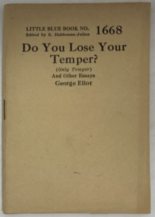 Do You Lose Your Temper And Other Essays