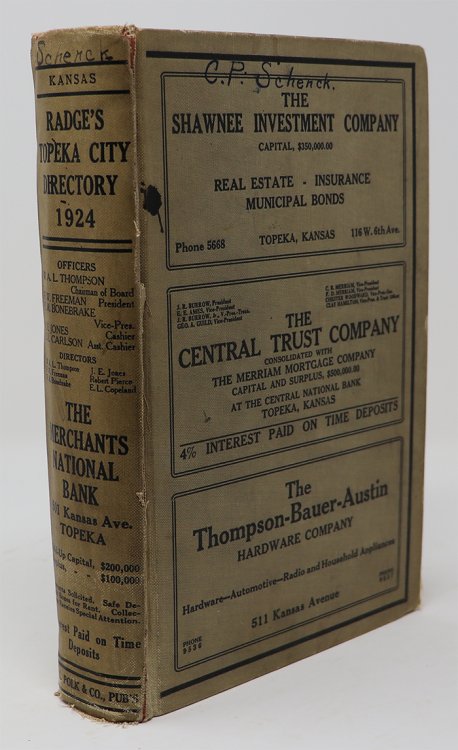Radges' Topeka City Directory 1924