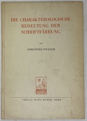 Die Charakterologische Bedeutung Der Schriftfrbung.
