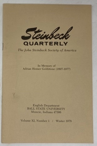Steinbeck Quarterly, Volume XI, Number 1, Winter, 1978