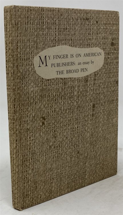 My Finger is on American Publishers: an Essay