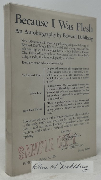 Because I Was Flesh: The Autobiography of Edward Dahlberg