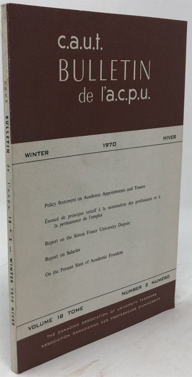 C. A. U. T. Bulletin De L'A. C. P. U: Winter 1970 Volume 18, Number 2